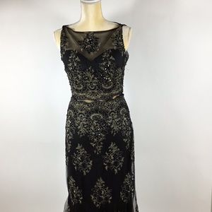 Black & Gold Mermaid Prom Dress